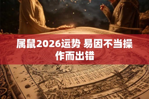 属鼠2026运势 易因不当操作而出错 属鼠2026运势 易因不当操作而出错