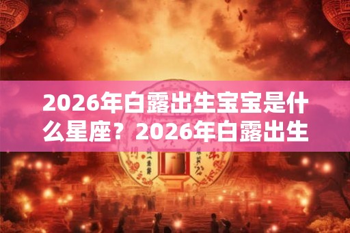 2026年白露出生宝宝是什么星座？2026年白露出生好不好？