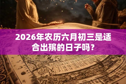 2026年农历六月初三是适合出殡的日子吗? 2026年农历六月初三是适合出殡的日子吗?