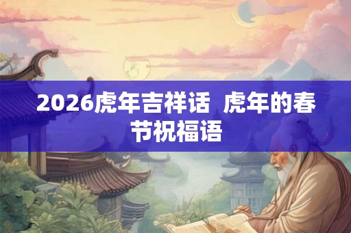 2026虎年吉祥话 虎年的春节祝福语 2026虎年吉祥话 虎年的春节祝福语