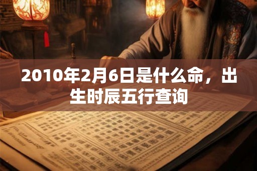 2010年2月6日是什么命，出生时辰五行查询