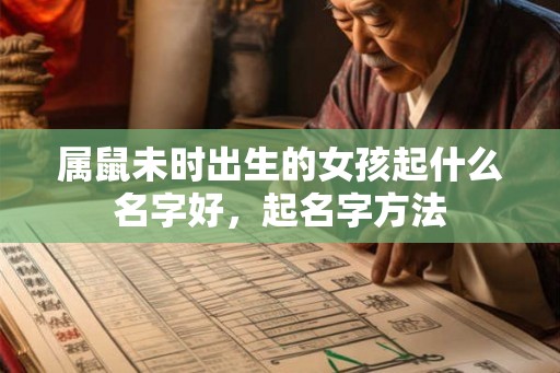 属鼠未时出生的女孩起什么名字好，起名字方法