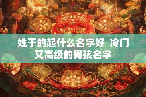 姓于的起什么名字好  冷门又高级的男孩名字