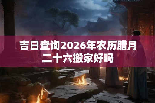 吉日查询2026年农历腊月二十六搬家好吗