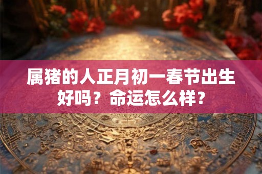属猪的人正月初一春节出生好吗？命运怎么样？