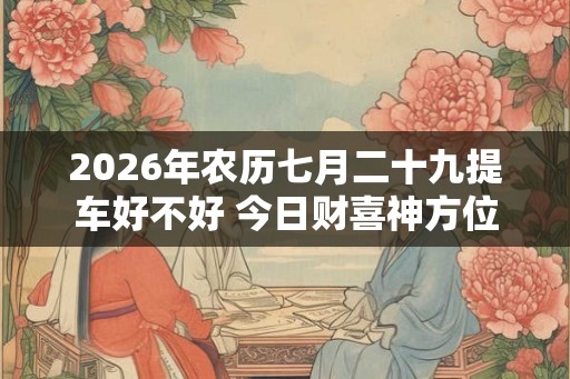 2026年农历七月二十九提车好不好 今日财喜神方位