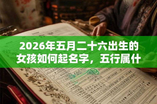 2026年五月二十六出生的女孩如何起名字，五行属什么