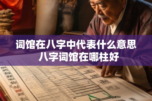 词馆在八字中代表什么意思  八字词馆在哪柱好