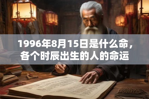 1996年8月15日是什么命,各个时辰出生的人的命运 1996年8月15日是什么命,各个时辰出生的人的命运