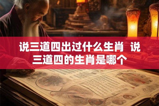 说三道四出过什么生肖  说三道四的生肖是哪个