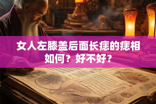 女人左膝盖后面长痣的痣相如何?好不好? 女人左膝盖后面长痣的痣相如何?好不好?