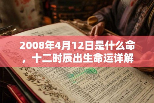 2008年4月12日是什么命，十二时辰出生命运详解