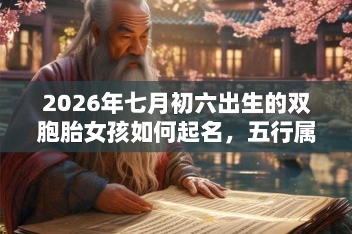 2026年七月初六出生的双胞胎女孩如何起名，五行属什么