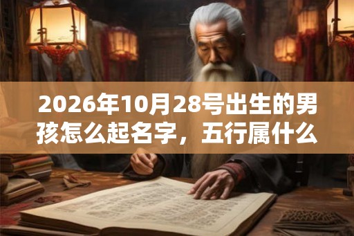 2026年10月28号出生的男孩怎么起名字，五行属什么