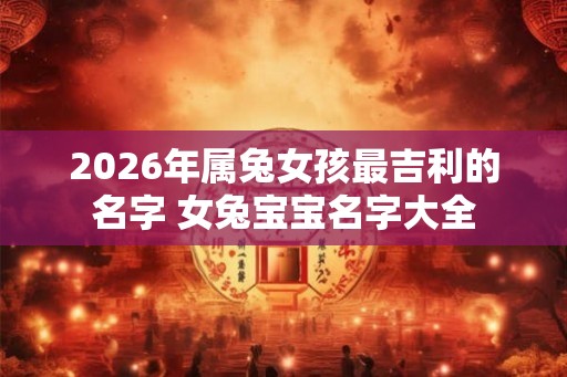2026年属兔女孩最吉利的名字 女兔宝宝名字大全