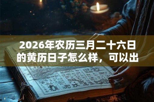 2026年农历三月二十六日的黄历日子怎么样，可以出殡吗？