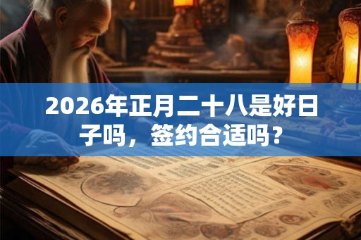 2026年正月二十八是好日子吗，签约合适吗？