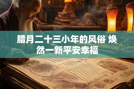 腊月二十三小年的风俗 焕然一新平安幸福