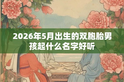 2026年5月出生的双胞胎男孩起什么名字好听