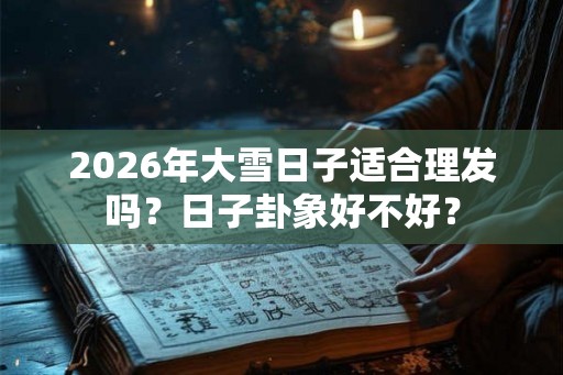 2026年大雪日子适合理发吗？日子卦象好不好？