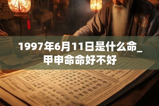 1997年6月11日是什么命_甲申命命好不好