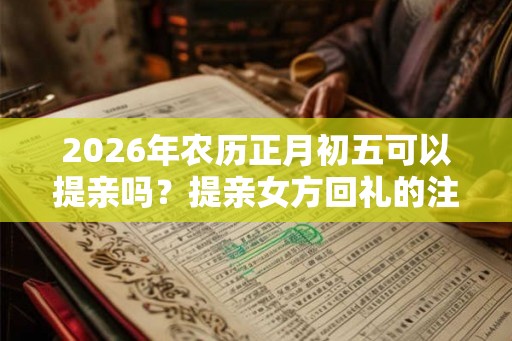 2026年农历正月初五可以提亲吗？提亲女方回礼的注意事项