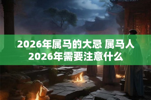 2026年属马的大忌 属马人2026年需要注意什么