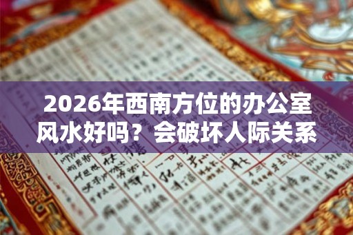2026年西南方位的办公室风水好吗？会破坏人际关系的风水？