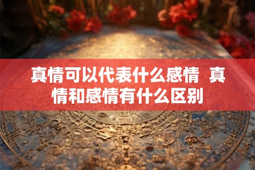 真情可以代表什么感情  真情和感情有什么区别