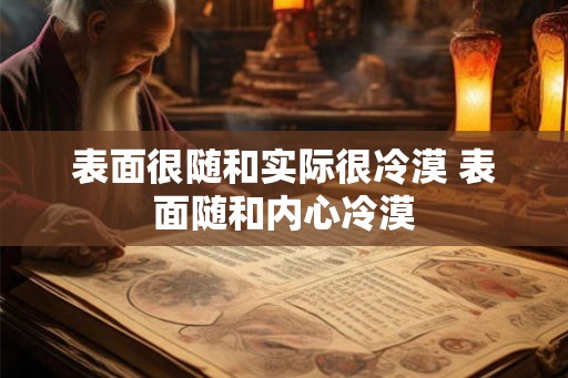 表面很随和实际很冷漠 表面随和内心冷漠