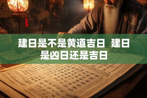建日是不是黄道吉日  建日是凶日还是吉日
