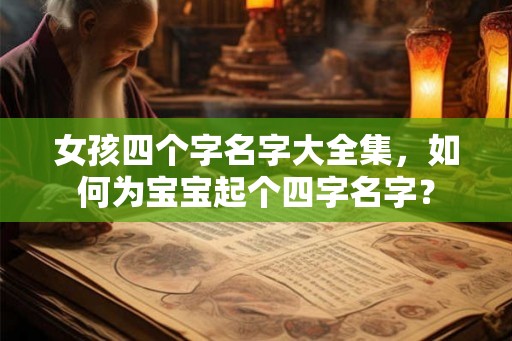 女孩四个字名字大全集，如何为宝宝起个四字名字？