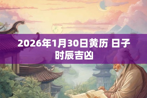 2026年1月30日黄历 日子时辰吉凶