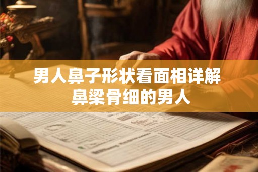 男人鼻子形状看面相详解  鼻梁骨细的男人