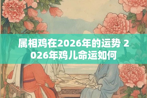 属相鸡在2026年的运势 2026年鸡儿命运如何 属相鸡在2026年的运势 2026年鸡儿命运如何