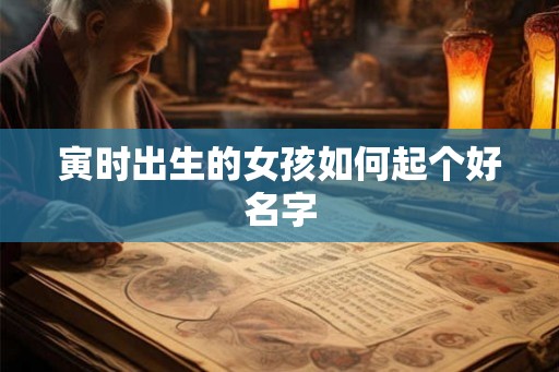 寅时出生的女孩如何起个好名字