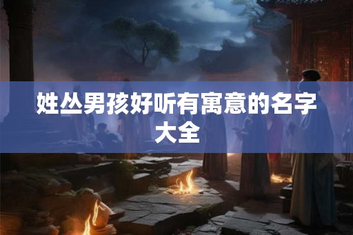 姓丛男孩好听有寓意的名字大全