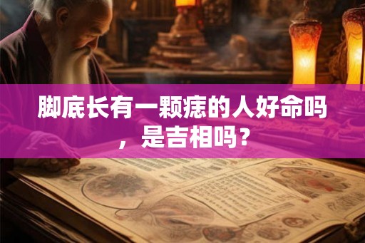 脚底长有一颗痣的人好命吗，是吉相吗？