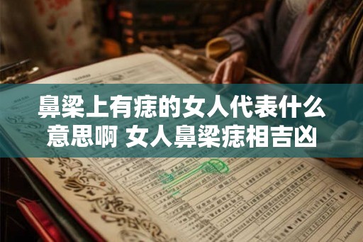 鼻梁上有痣的女人代表什么意思啊 女人鼻梁痣相吉凶