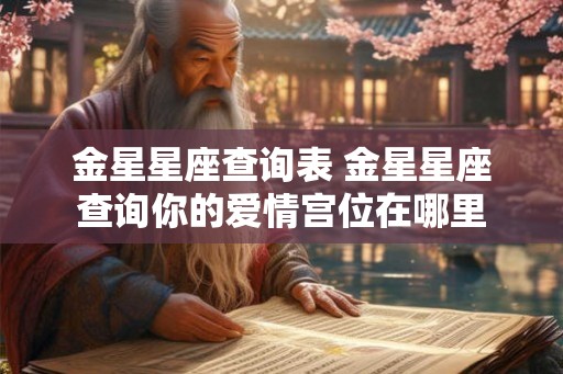 金星星座查询表 金星星座查询你的爱情宫位在哪里