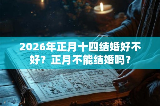 2026年正月十四结婚好不好？正月不能结婚吗？