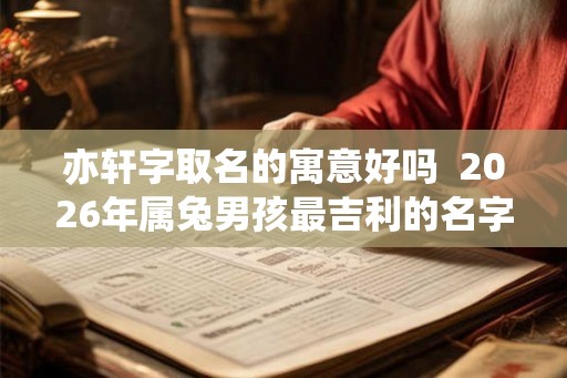 亦轩字取名的寓意好吗  2026年属兔男孩最吉利的名字