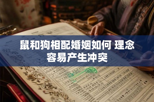 鼠和狗相配婚姻如何 理念容易产生冲突