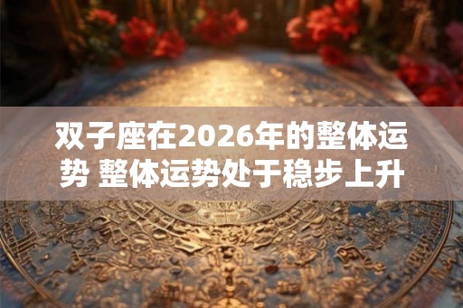 双子座在2026年的整体运势 整体运势处于稳步上升的状态