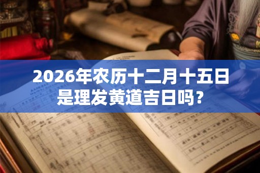 2026年农历十二月十五日是理发黄道吉日吗？