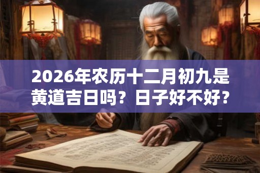 2026年农历十二月初九是黄道吉日吗？日子好不好？