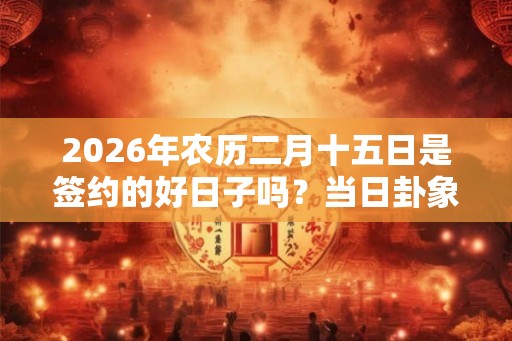 2026年农历二月十五日是签约的好日子吗?当日卦象如何? 2026年农历二月十五日是签约的好日子吗?当日卦象如何?