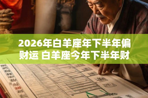2026年白羊座年下半年偏财运 白羊座今年下半年财运表现