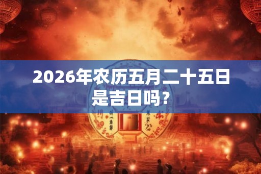 2026年农历五月二十五日是吉日吗？