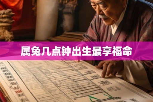 属兔几点钟出生最享福命